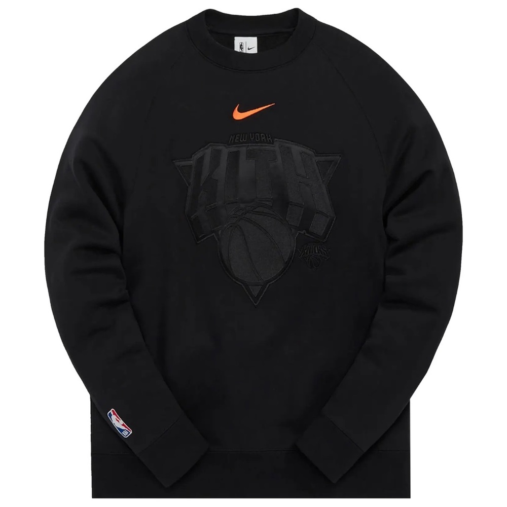 Kith for New York Knicks Black and Orange Crewneck Sweatshirt / Nike / Kith